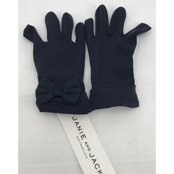 Janie And Jack Gloves Girls Baby Size 12-24 Months Blue Bow Dress Up Formal - Picture 1 of 4